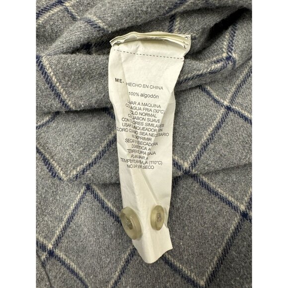 PENGUIN HERITAGE SLIM FIT MENS GREY POCKET FLANNEL BUTTON UP SHIRT - Picture 8 of 8